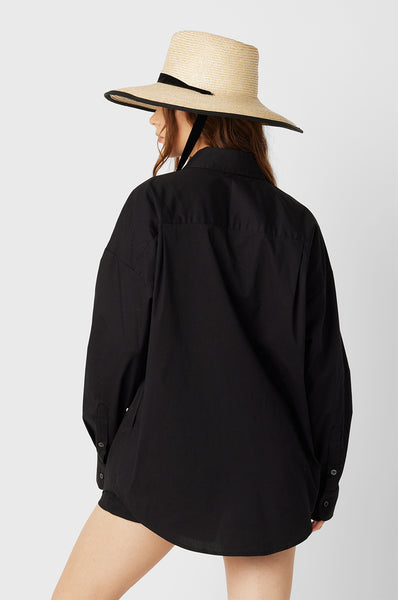 BELLA RANCHER HAT IN NATURAL + BLACK