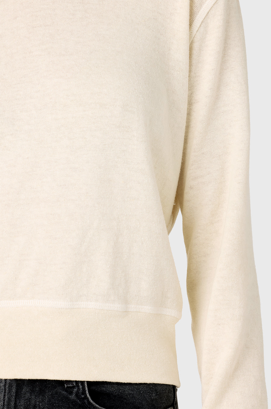 SCOOPNECK SWEATER IN VANILLA HEMP COTTON