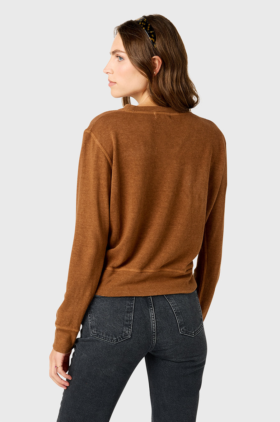 SCOOPNECK SWEATER IN PRALINE HEMP COTTON