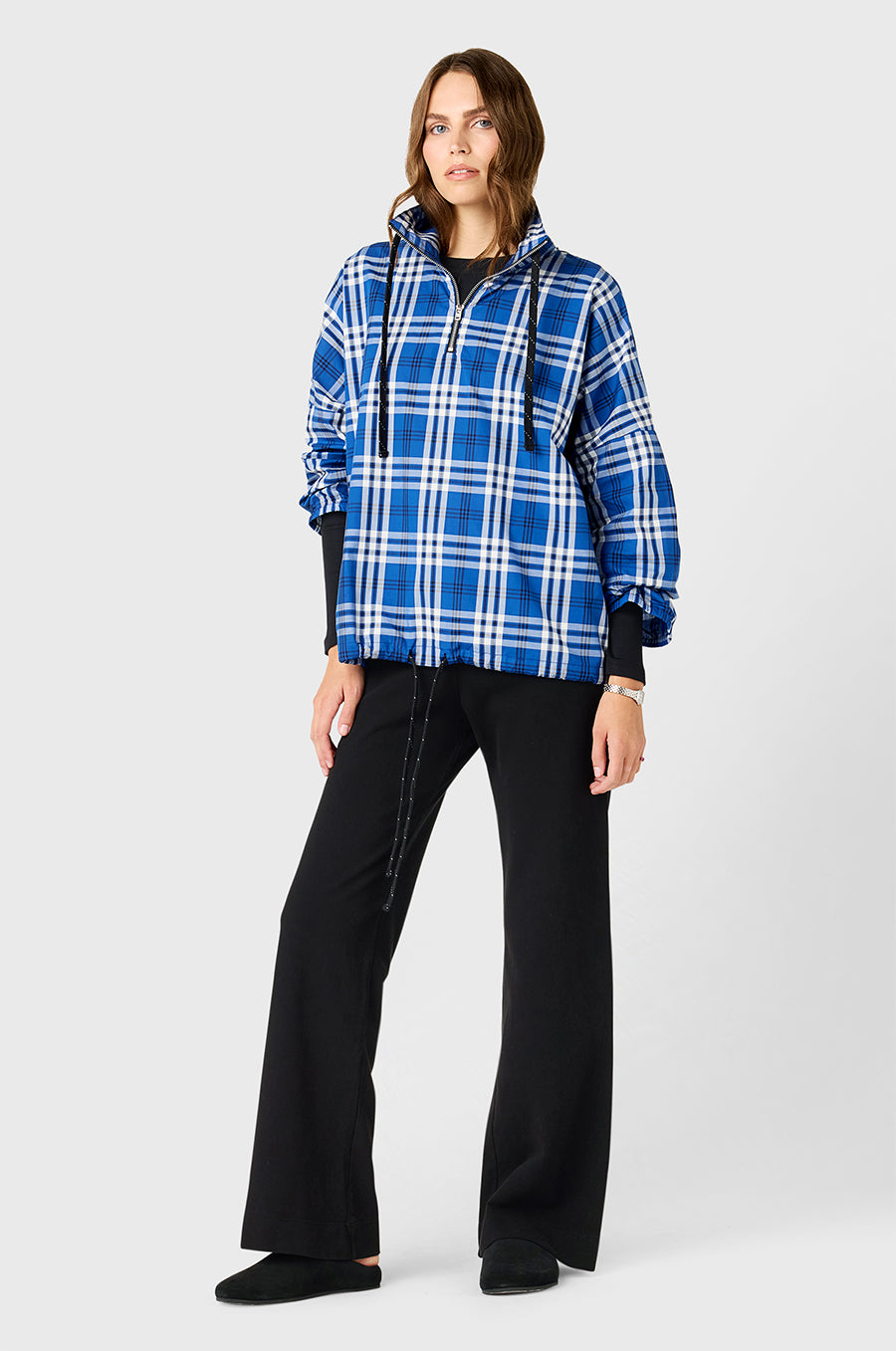 ANORAK IN ROYAL BLUE PLAID