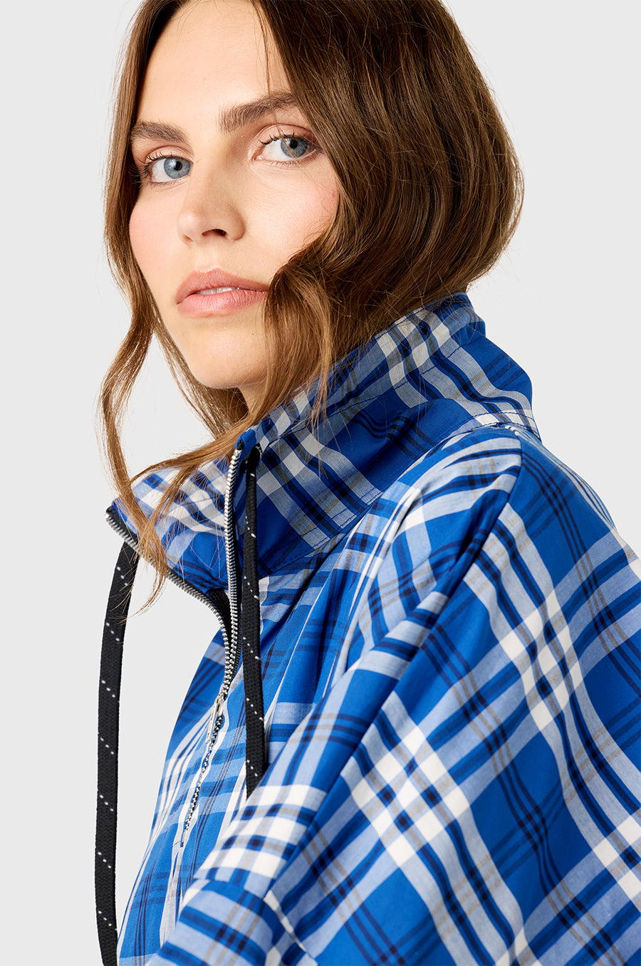 ANORAK IN ROYAL BLUE PLAID