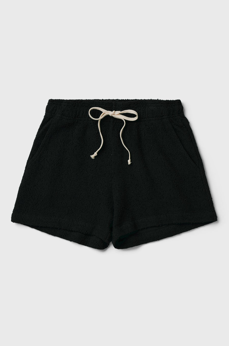 the lady & the sailor Weekend Short in Black Boucle.