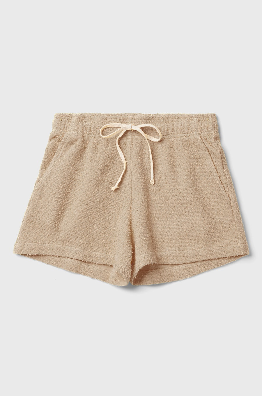 the lady & the sailor Weekend Short in Stone Boucle.